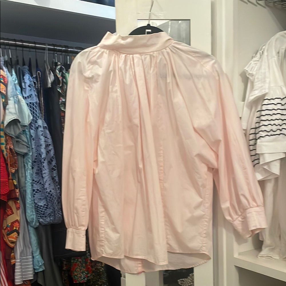 Women's Pink blouse with Pink Trim